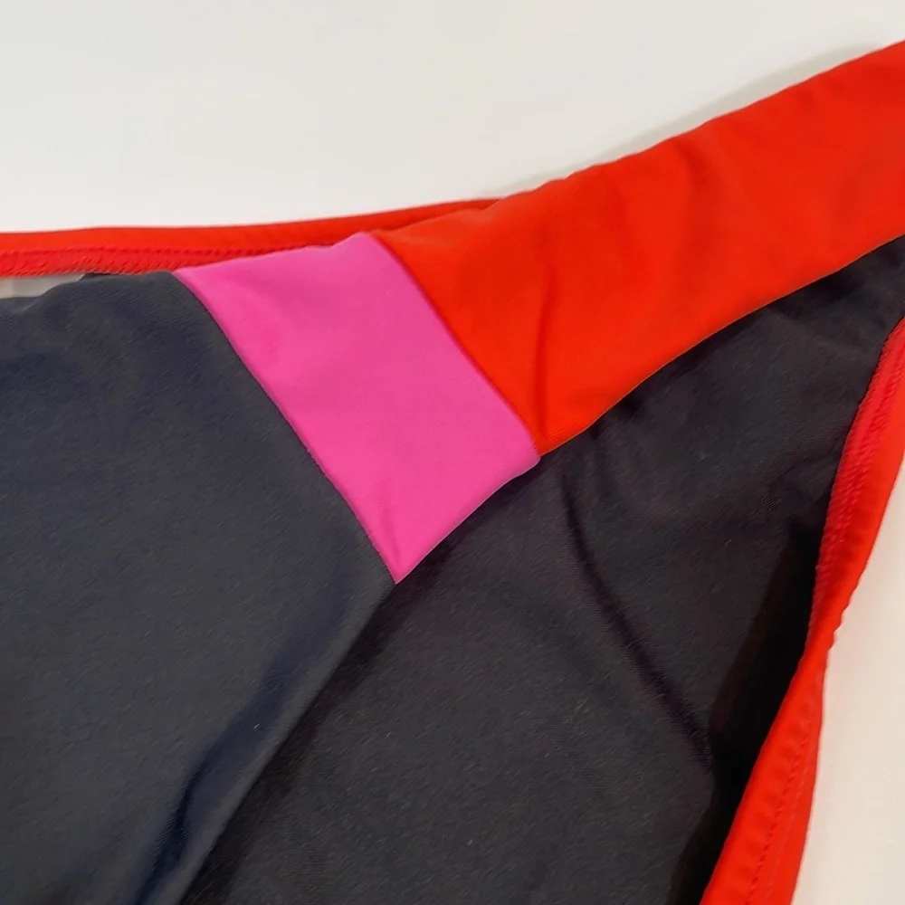 PILYQ Bikini Bottom Size L NWT Color Block Full Bottom